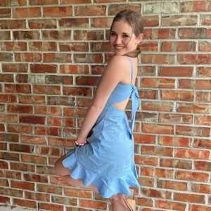 SHEIN baby blue ruffle sundress size XS